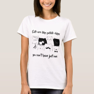 Cats Are Like Potato Chips // Cat Doodle T-Shirt