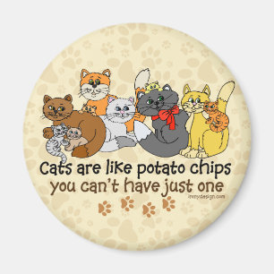 Cats are like potato chips magnet