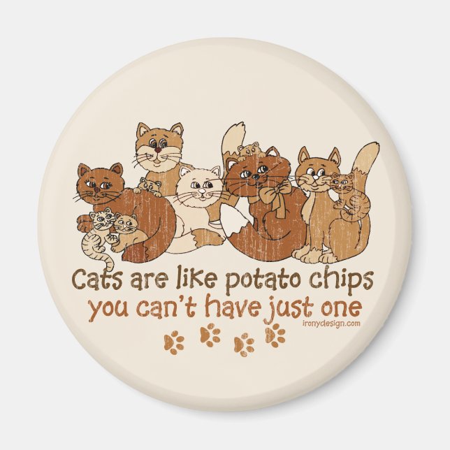 Cats are like potato chips magnet (Front)