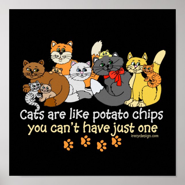 Cats are like potato chips poster (Front)