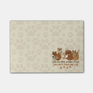 Cats are like potato chips Saying Post-it Notes