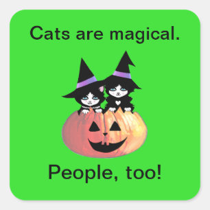 Cats are Magical! Square Sticker