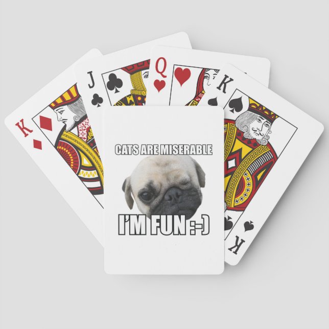 CATS ARE MISERABLE I'M FUN :-) MEME PLAYING CARDS (Back)