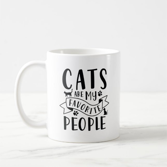 Cats Are My Favourite People Coffee Mug (Left)