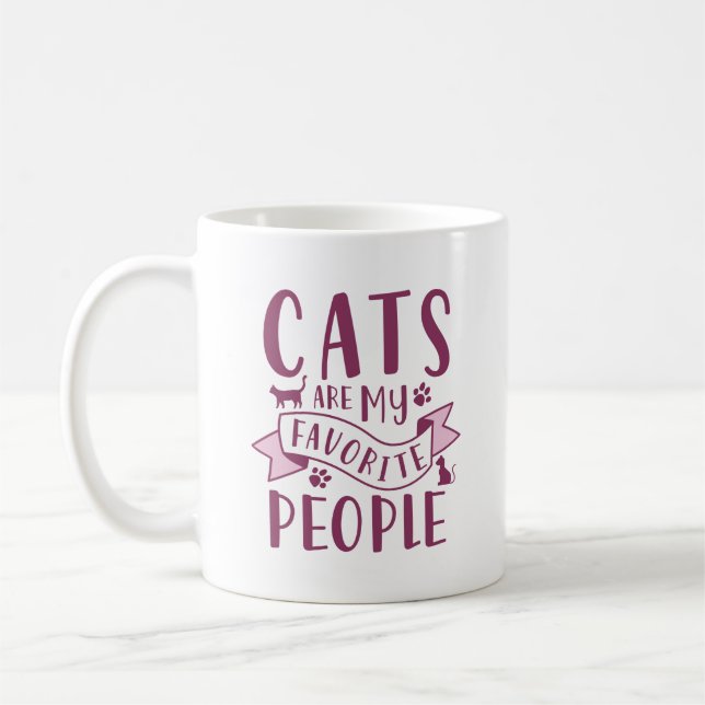 Cats Are My Favourite People Coffee Mug (Left)