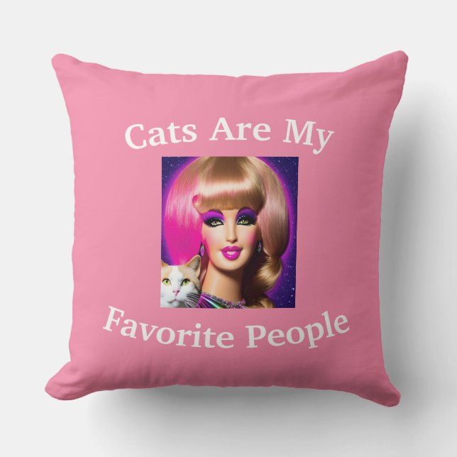 Cats Are My Favourite People Cushion (Front)