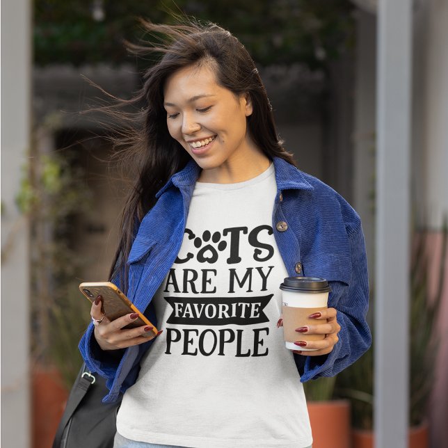 Cats are my favourite people T-Shirt (Creator Uploaded)