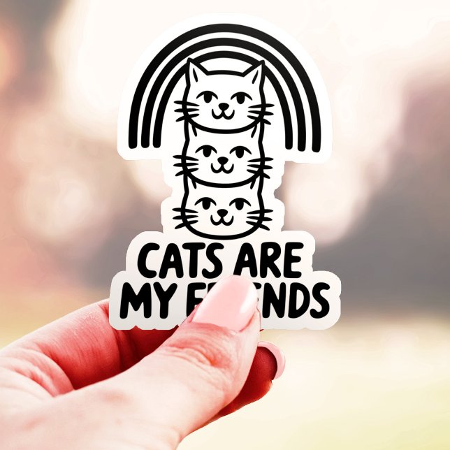 Cats Are My Friends Cute Cat Rainbow Vinyl (Creator Uploaded)