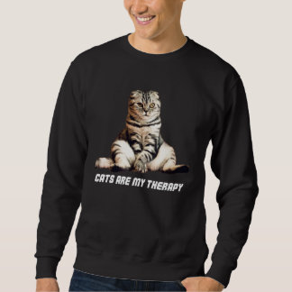 Cats Are My Therapy Companion Pets Cat For Men And Sweatshirt