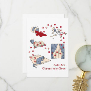 Cats Are Obsessively Clean Thank You Card