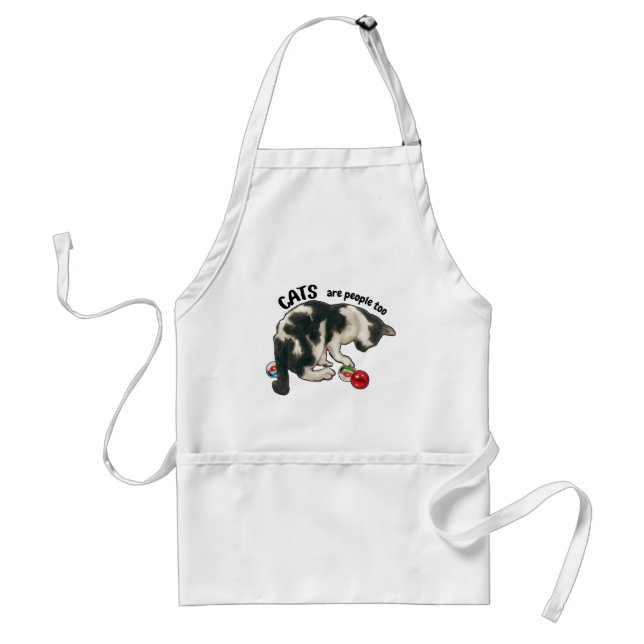CATS are People Too, Cat and MARBLES Standard Apron (Front)