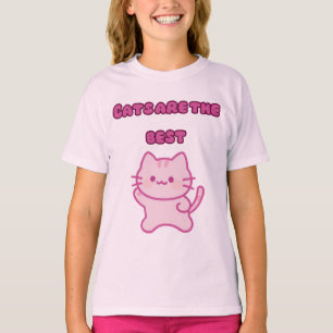Cats Are The Best Cute Pink Cat Kawaii T-Shirt