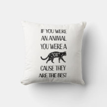 Cats are the best.. Throw Pillow