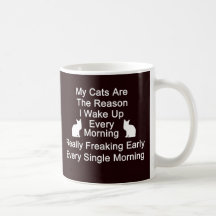 Cats Are The Reason Coffee Mug-Black