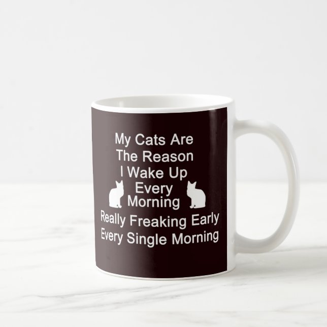 Cats Are The Reason Coffee Mug-Black Coffee Mug (Right)
