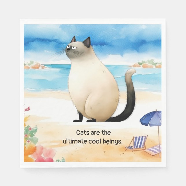  Cats are the ultimate cool beings Napkin (Front)