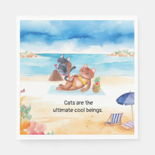  Cats are the ultimate cool beings Napkin
