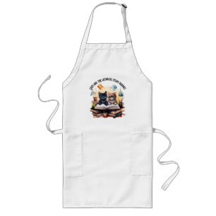 Cats Are The Ultimate Study Buddies Long Apron