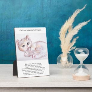 Cats are Wonderful Friends Poem Plaque