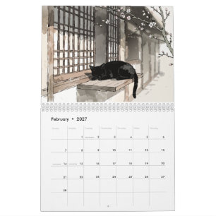 Cats Around Kyoto Watercolor Calendar