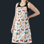Cats around the world apron<br><div class="desc">Attention all cat lovers! Here's a fun "around the world" with cats design featuring cats from different countries. Red, yellow, blue, brown and tan striped cats are jumping, sleeping and relaxing on this fun kitty cat design.</div>
