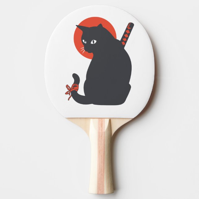 Cats as Warrior Samurai - Choose background color Ping Pong Paddle (Front)