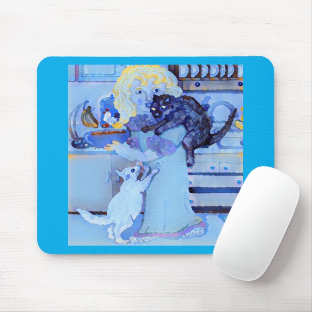 Cats 🐈‍⬛ 🐈 At Breakfast 🥞  Mouse Pad (With Mouse)