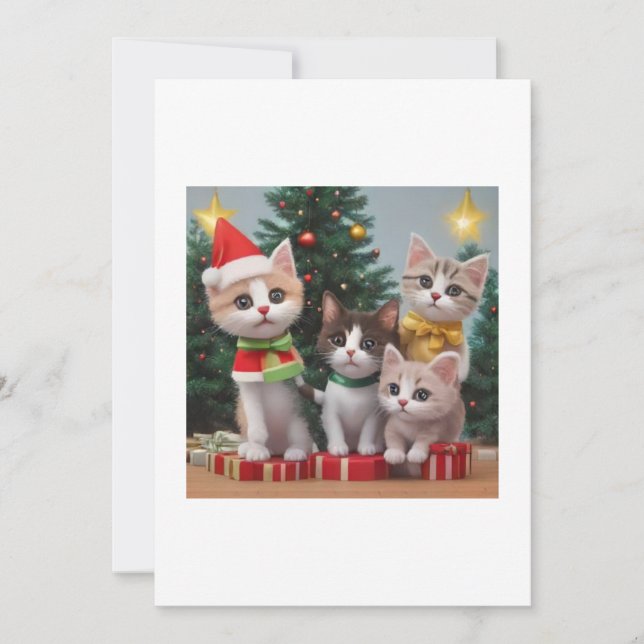 Cats at Christmas Invitation (Front)