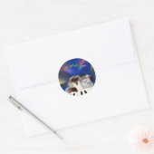 Cats at Piano Classic Round Sticker (Envelope)