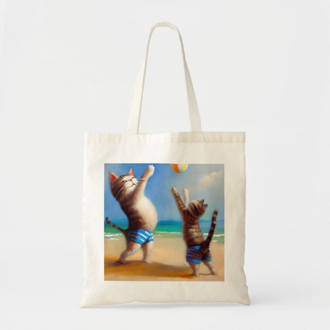  Cats At the Beach Tote Bag (Front)