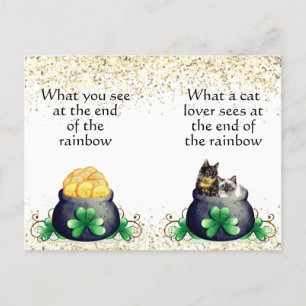 Cats at the End of the Rainbow, St. Patrick's Day Postcard