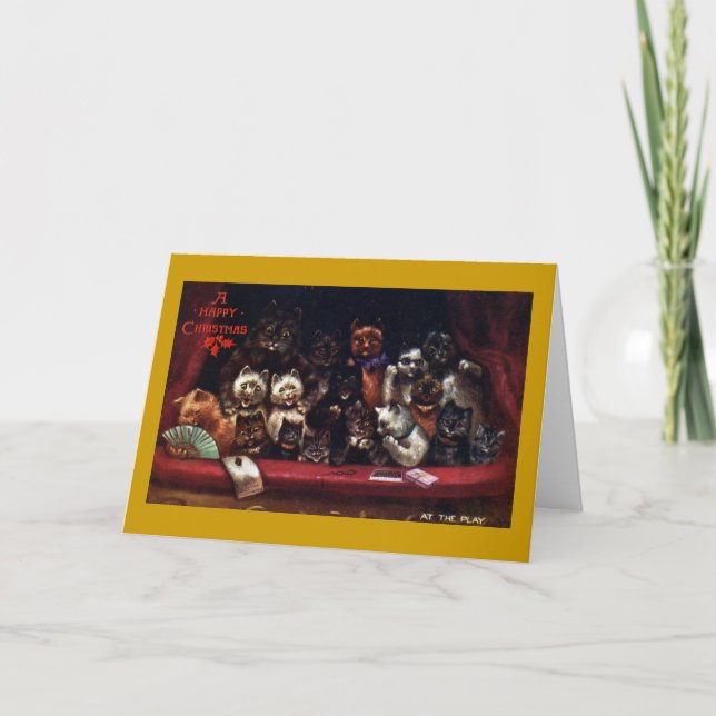 Cats at the Theatre for Christmas Holiday Card (Front)