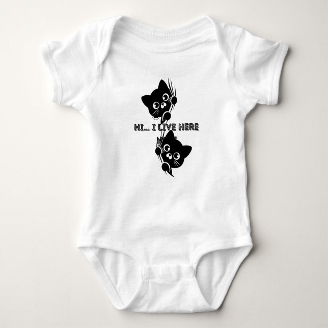 cats baby bodysuit (Front)