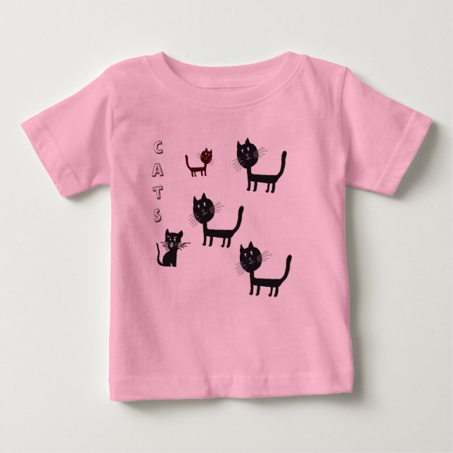 CATS Baby Tutu Bodysuit, Pink Baby T-Shirt (Front)