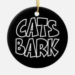 Cats Bark Ceramic Ornament