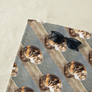 cats,beach towel, craft, holiday, elegant, ,color, beach towel
