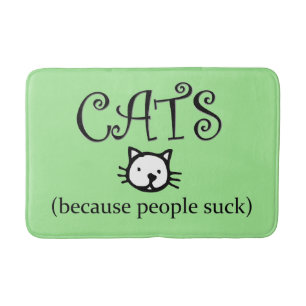 Cats because People Suck Bath Mat