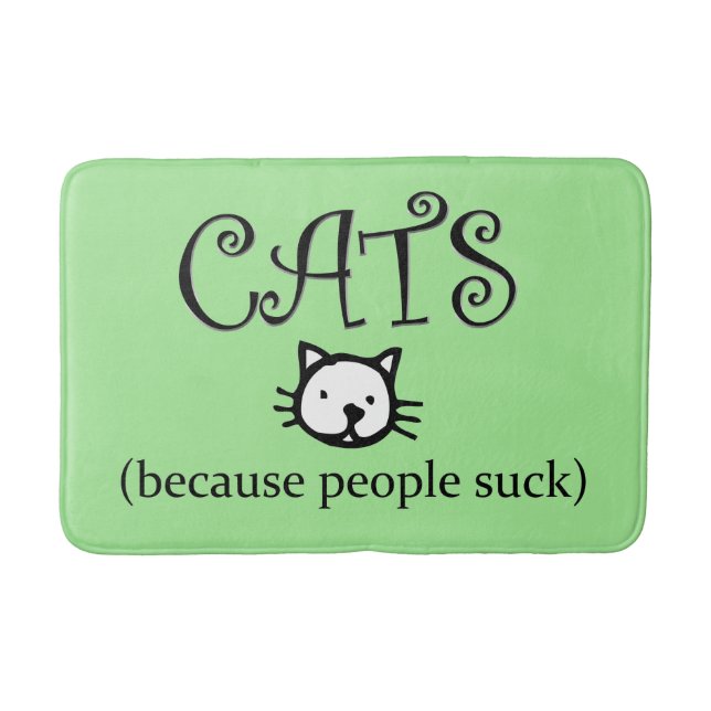 Cats because People Suck Bath Mat (Front)