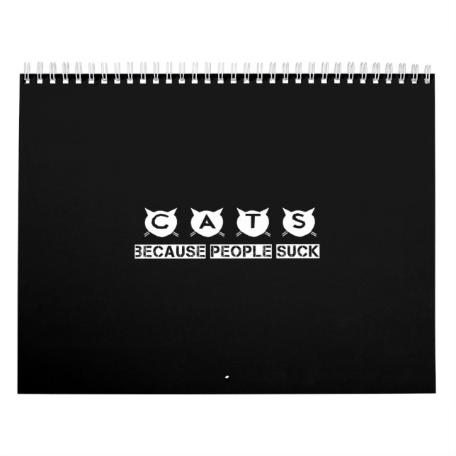 cats because people suck calendar (Cover)
