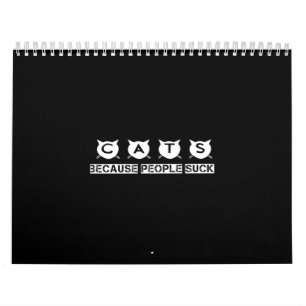 cats because people suck calendar