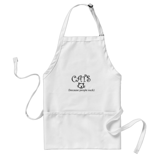 Cats because people suck standard apron (Front)