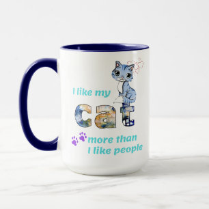 "Cats Better Company Than Men" Stylish Artwork Mug