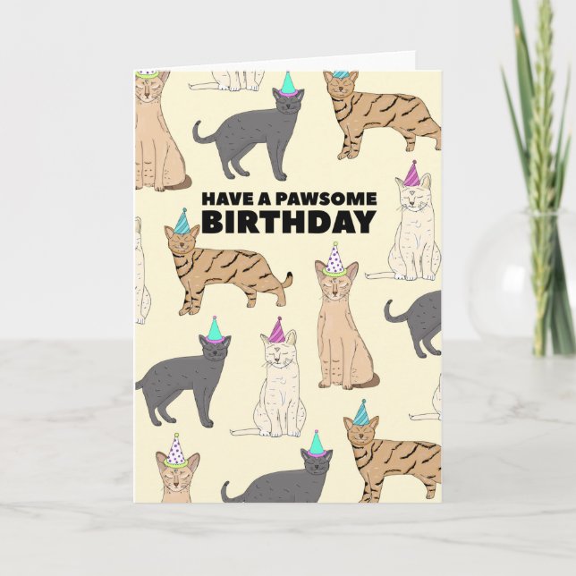 Cats Birthday Card (Front)
