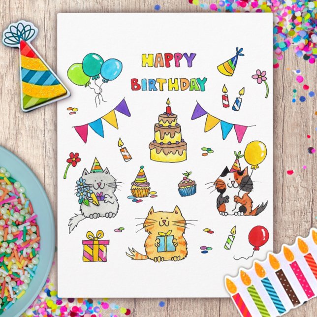 Cats Birthday postcard (Creator Uploaded)