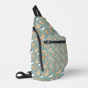 Cats Books And Coffee Time Sling Bag