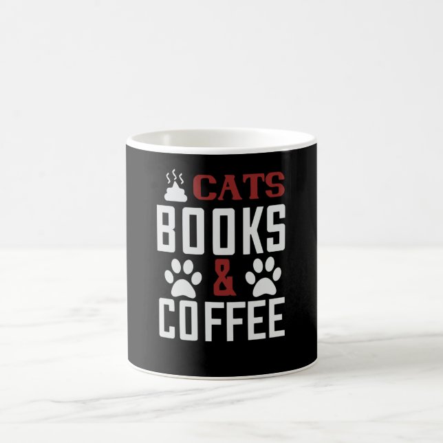 Cats Books & Coffee v2 Mug (Center)