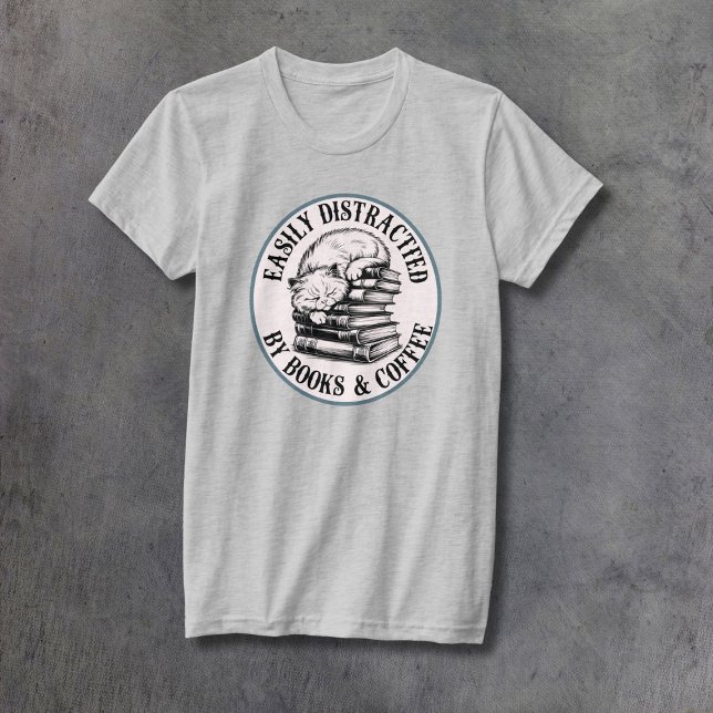 Cats, Books, & Coffee Women's Fitted T-Shirt (Creator Uploaded)