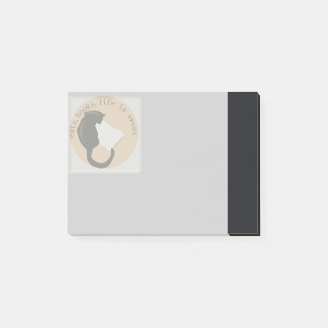 Cats Books Life is Sweet Small Post-it® Note (Front)