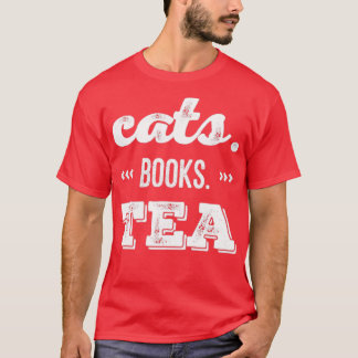 Cats books tea T-Shirt