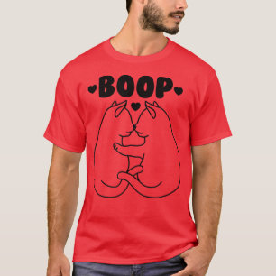 Cats Booping Noses Funny Cat Boop  T-Shirt